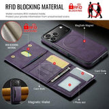 iPhone 17 Pro MagKing K2 MagSafe-etui med aftagelig tegnebog - Lilla