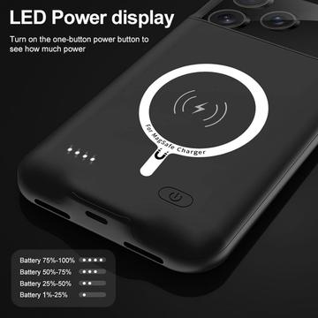 iPhone 17 Pro MagSafe Backup Battericover - 6000mAh - Sort