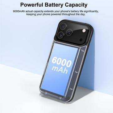 iPhone 17 Pro MagSafe Backup Battericover - 6000mAh - Sort
