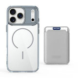 iPhone 17 Pro MagSafe Cover med kortholder - grå / gennemsigtig