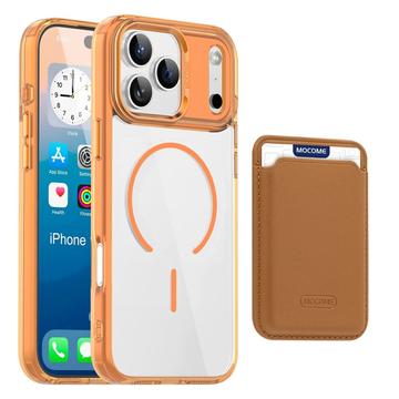 iPhone 17 Pro MagSafe Cover med kortholder - orange / gennemsigtig