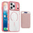 iPhone 17 Pro MagSafe Cover med kortholder - pink / gennemsigtig