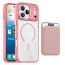 iPhone 17 Pro MagSafe Cover med kortholder - pink / gennemsigtig