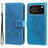 iPhone 17 Pro Mandala Series Etui med Pung - Blå
