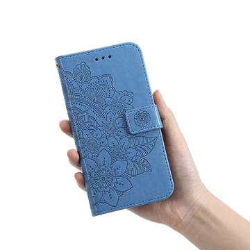 iPhone 17 Pro Mandala Series Etui med Pung - Blå