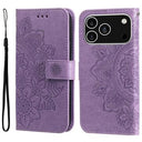 iPhone 17 Pro Mandala Series Etui med Pung - Lilla