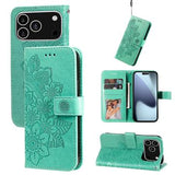 iPhone 17 Pro Mandala Series Etui med Pung - Grøn