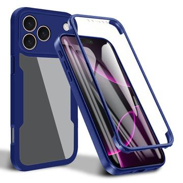 iPhone 17 Pro Max 360 Beskyttelse Cover - Blå / Klar