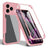 iPhone 17 Pro Max 360 Beskyttelse Cover - Pink / Klar