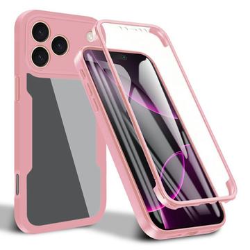 iPhone 17 Pro Max 360 Beskyttelse Cover - Pink / Klar