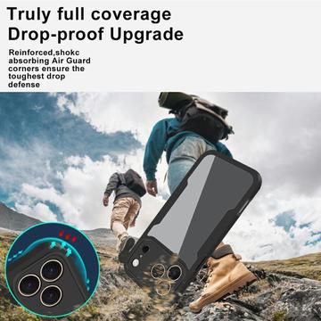 iPhone 17 Pro Max 360 Beskyttelse Cover - Rød / Klar