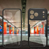iPhone 17 Pro Max 360 Beskyttelse Cover - Rød / Klar
