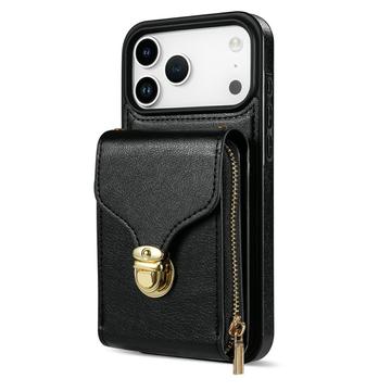 iPhone 17 Pro Max Alt-i-et cover med pung og rem - Sort