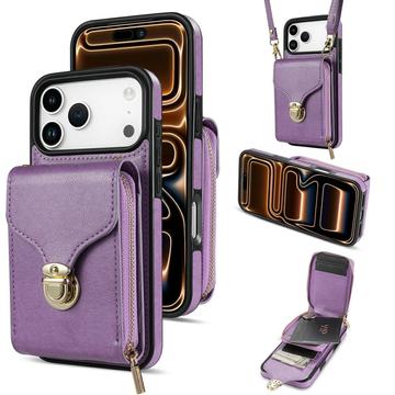 iPhone 17 Pro Max Alt-i-et cover med pung og rem - Lilla