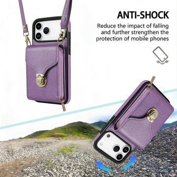 iPhone 17 Pro Max Alt-i-et cover med pung og rem - Lilla