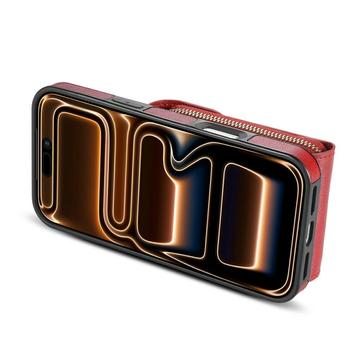 iPhone 17 Pro Max Alt-i-et cover med pung og rem - rød