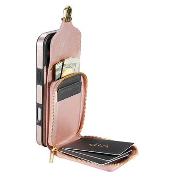 iPhone 17 Pro Max Alt-i-et cover med pung og rem - Rødguld