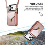 iPhone 17 Pro Max Alt-i-et cover med pung og rem - Rødguld