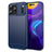 iPhone 17 Pro Max Børstet TPU Cover - Karbonfiber - blå
