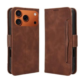 iPhone 17 Pro Max Kortholder Pung Etui - Brun