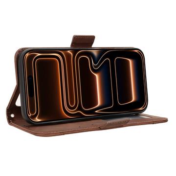 iPhone 17 Pro Max Kortholder Pung Etui - Brun