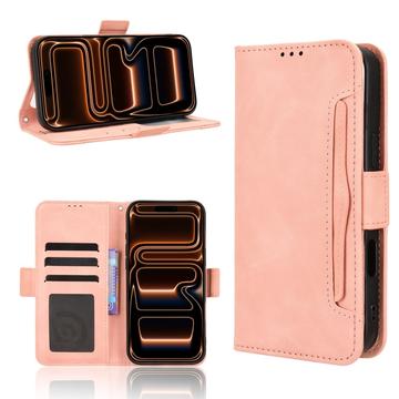 iPhone 17 Pro Max Kortholder Pung Etui - Pink
