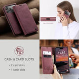 iPhone 17 Pro Max Caseme 013 Series Pung - Vinrød