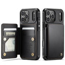 iPhone 17 Pro Max Caseme C22-etui RFID-kortpung - Sort