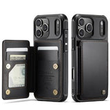 iPhone 17 Pro Max Caseme C22-etui RFID-kortpung - Sort