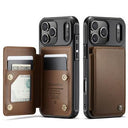 iPhone 17 Pro Max Caseme C22-etui RFID-kortpung - brun