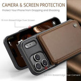 iPhone 17 Pro Max Caseme C22-etui RFID-kortpung - brun