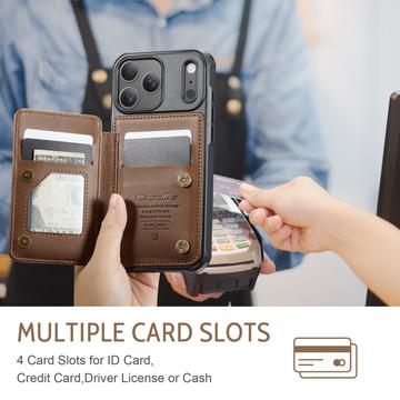 iPhone 17 Pro Max Caseme C22-etui RFID-kortpung - brun