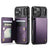 iPhone 17 Pro Max Caseme C22-etui RFID-kortpung - lilla