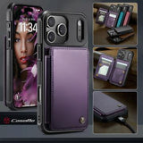 iPhone 17 Pro Max Caseme C22-etui RFID-kortpung - lilla