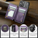 iPhone 17 Pro Max Caseme C22-etui RFID-kortpung - lilla