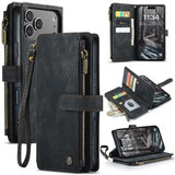 iPhone 17 Pro Max Caseme C30 Multifunktionel Pung - Sort