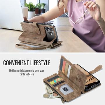 iPhone 17 Pro Max Caseme C30 Multifunktionel Pung - Brun