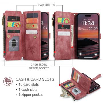 iPhone 17 Pro Max Caseme C30 Multifunktionel Pung - Rød