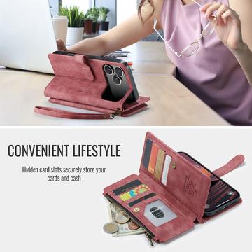iPhone 17 Pro Max Caseme C30 Multifunktionel Pung - Rød