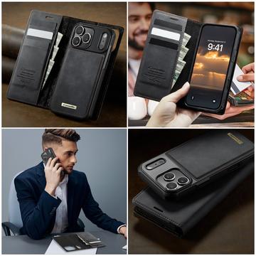 iPhone 17 Pro Max Caseme C49 2-i-1 aftagelig pungetui - MagSafe-kompatibel, RFID - Sort