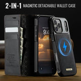 iPhone 17 Pro Max Caseme C49 2-i-1 aftagelig pungetui - MagSafe-kompatibel, RFID - Sort