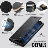 iPhone 17 Pro Max Caseme C49 2-i-1 aftagelig pungetui - MagSafe-kompatibel, RFID - Sort