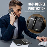iPhone 17 Pro Max Caseme C49 2-i-1 aftagelig pungetui - MagSafe-kompatibel, RFID - Sort