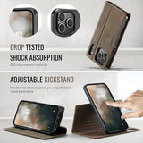 iPhone 17 Pro Max Caseme C49 2-i-1 aftagelig pungetui - MagSafe-kompatibel, RFID - Kaffe