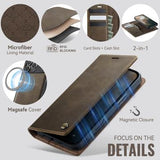 iPhone 17 Pro Max Caseme C49 2-i-1 aftagelig pungetui - MagSafe-kompatibel, RFID - Kaffe