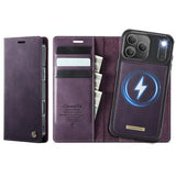 iPhone 17 Pro Max Caseme C49 2-i-1 aftagelig pungetui - MagSafe-kompatibel, RFID - Lilla