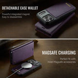 iPhone 17 Pro Max Caseme C49 2-i-1 aftagelig pungetui - MagSafe-kompatibel, RFID - Lilla