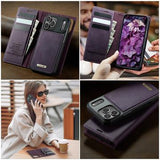 iPhone 17 Pro Max Caseme C49 2-i-1 aftagelig pungetui - MagSafe-kompatibel, RFID - Lilla