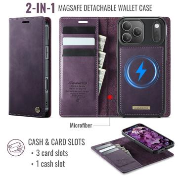 iPhone 17 Pro Max Caseme C49 2-i-1 aftagelig pungetui - MagSafe-kompatibel, RFID - Lilla