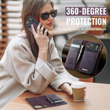 iPhone 17 Pro Max Caseme C49 2-i-1 aftagelig pungetui - MagSafe-kompatibel, RFID - Lilla